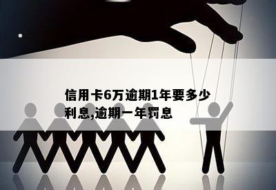 信用卡6万逾期1年要多少利息,逾期一年罚息