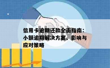 信用卡逾期还款全面指南：小额逾期解决方案、影响与应对策略