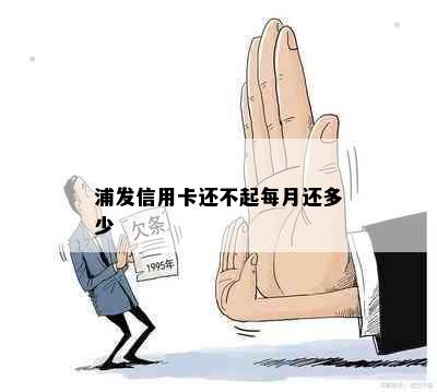 浦发信用卡还不起每月还多少