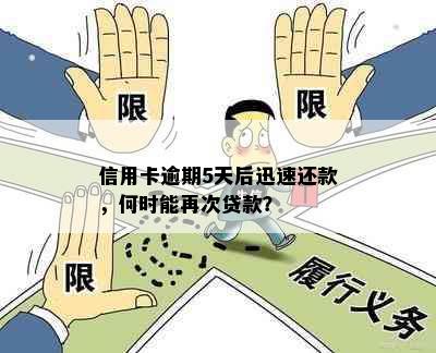 信用卡逾期5天后迅速还款，何时能再次贷款？