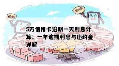 5万信用卡逾期一天利息计算：一年逾期利息与违约金详解