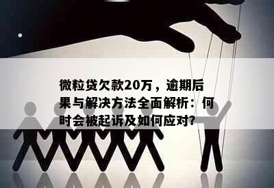 微粒贷欠款20万，逾期后果与解决方法全面解析：何时会被起诉及如何应对？