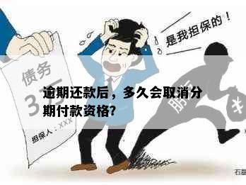 逾期还款后，多久会取消分期付款资格？