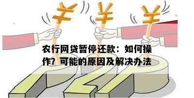 农行网贷暂停还款：如何操作？可能的原因及解决办法