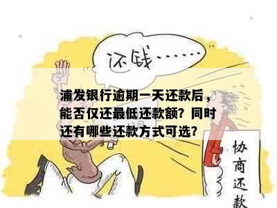 浦发银行逾期一天还款后，能否仅还更低还款额？同时还有哪些还款方式可选？