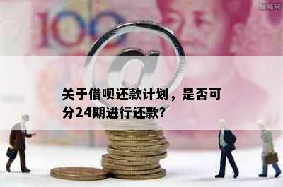 关于借呗还款计划，是否可分24期进行还款？