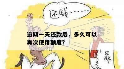 逾期一天还款后，多久可以再次使用额度？