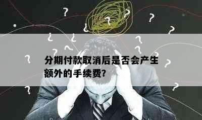 分期付款取消后是否会产生额外的手续费？