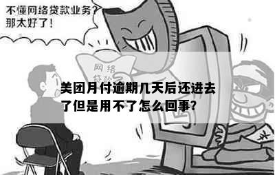 美团月付逾期几天后还进去了但是用不了怎么回事？