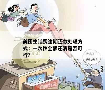 美团生活费逾期还款处理方式：一次性全额还清是否可行？