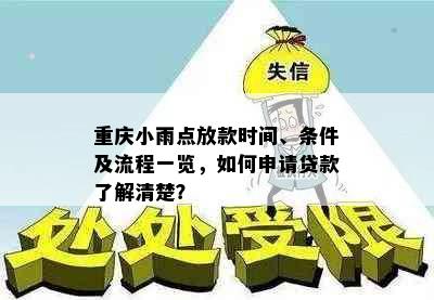 重庆小雨点放款时间、条件及流程一览，如何申请贷款了解清楚？