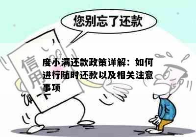 度小满还款政策详解：如何进行随时还款以及相关注意事项