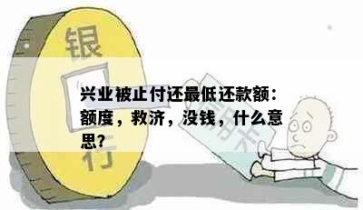 兴业被止付还更低还款额：额度，救济，没钱，什么意思？