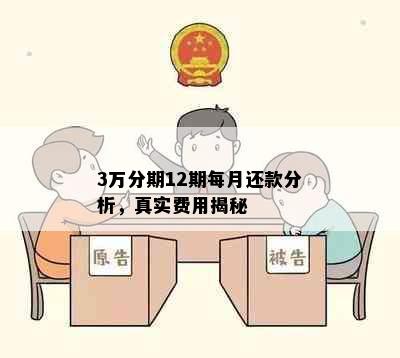 3万分期12期每月还款分析，真实费用揭秘