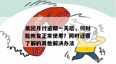 美团月付逾期一天后，何时能恢复正常使用？同时还需了解的其他解决办法