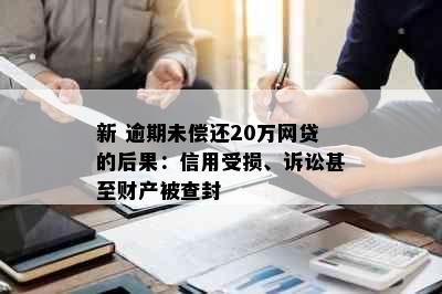 新 逾期未偿还20万网贷的后果：信用受损、诉讼甚至财产被查封