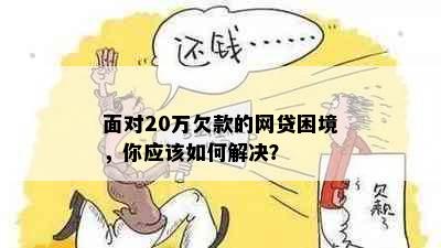 面对20万欠款的网贷困境，你应该如何解决？