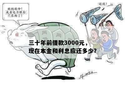 三十年前借款3000元，现在本金和利息应还多少？