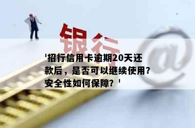 '招行信用卡逾期20天还款后，是否可以继续使用？安全性如何保障？'