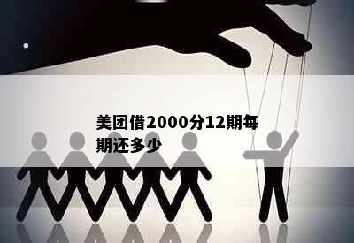 美团借2000分12期每期还多少