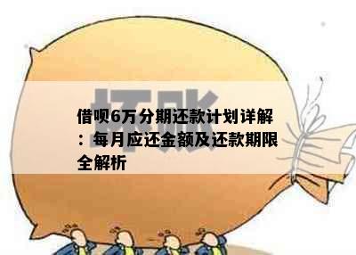 借呗6万分期还款计划详解：每月应还金额及还款期限全解析