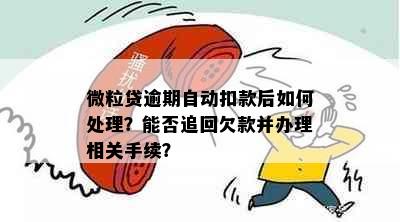 微粒贷逾期自动扣款后如何处理？能否追回欠款并办理相关手续？