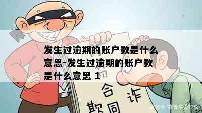 发生过逾期的账户数是什么意思-发生过逾期的账户数是什么意思 1