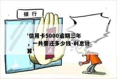 '信用卡5000逾期三年，一共要还多少钱-利息计算'