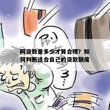 网贷数量多少才算合理？如何判断适合自己的贷款额度？