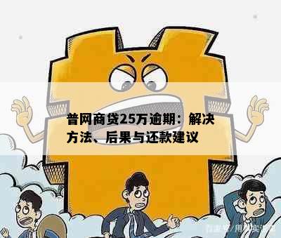 普网商贷25万逾期：解决方法、后果与还款建议