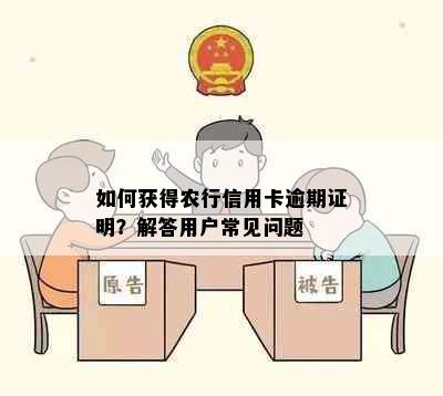 如何获得农行信用卡逾期证明？解答用户常见问题