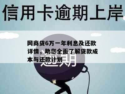 网商贷6万一年利息及还款详情，助您全面了解贷款成本与还款计划