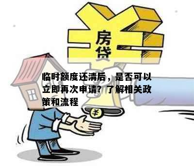 临时额度还清后，是否可以立即再次申请？了解相关政策和流程