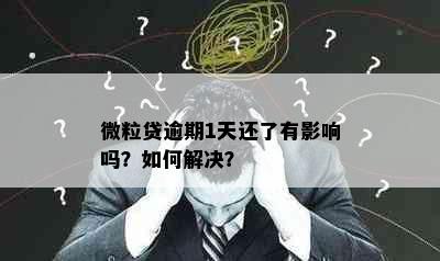 微粒贷逾期1天还了有影响吗？如何解决？