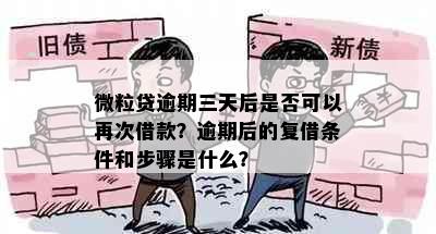 微粒贷逾期三天后是否可以再次借款？逾期后的复借条件和步骤是什么？