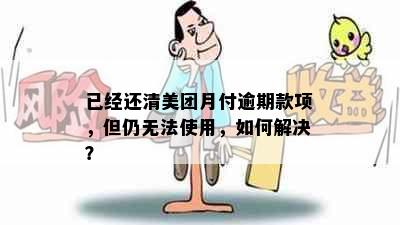 已经还清美团月付逾期款项，但仍无法使用，如何解决？