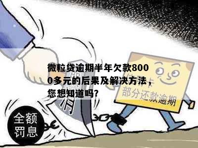 微粒贷逾期半年欠款8000多元的后果及解决方法，您想知道吗？