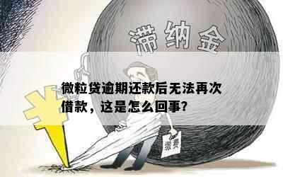 微粒贷逾期还款后无法再次借款，这是怎么回事？