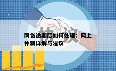 网贷逾期后如何处理：网上仲裁详解与建议