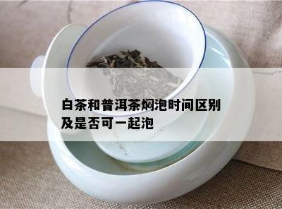 白茶和普洱茶焖泡时间区别及是否可一起泡_普洱茶_tea茶叶频道