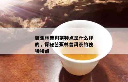 芭蕉林普洱茶特点是什么样的，探秘芭蕉林普洱茶的独特特点