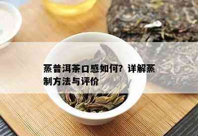 蒸普洱茶口感如何？详解蒸制方法与评价