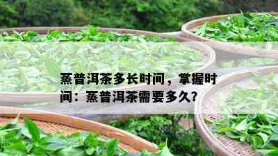 蒸普洱茶多长时间，掌握时间：蒸普洱茶需要多久？