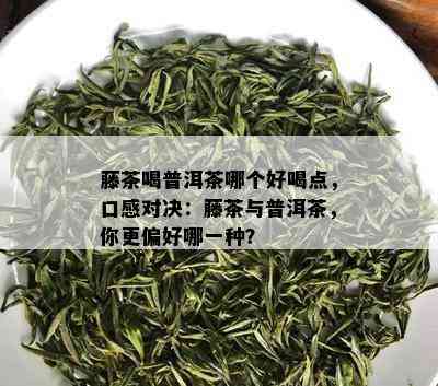 藤茶喝普洱茶哪个好喝点，口感对决：藤茶与普洱茶，你更偏好哪一种？