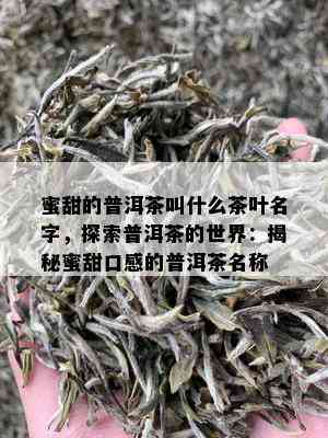 蜜甜的普洱茶叫什么茶叶名字，探索普洱茶的世界：揭秘蜜甜口感的普洱茶名称