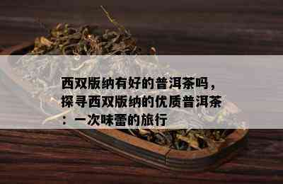 西双版纳有好的普洱茶吗，探寻西双版纳的优质普洱茶：一次味蕾的旅行