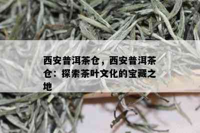 西安普洱茶仓，西安普洱茶仓：探索茶叶文化的宝藏之地