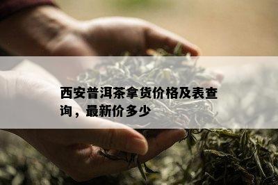 西安普洱茶拿货价格及表查询，最新价多少