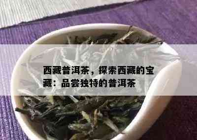  *** 普洱茶，探索 *** 的宝藏：品尝独特的普洱茶