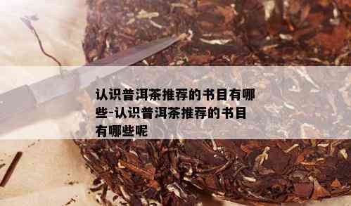 认识普洱茶推荐的书目有哪些-认识普洱茶推荐的书目有哪些呢